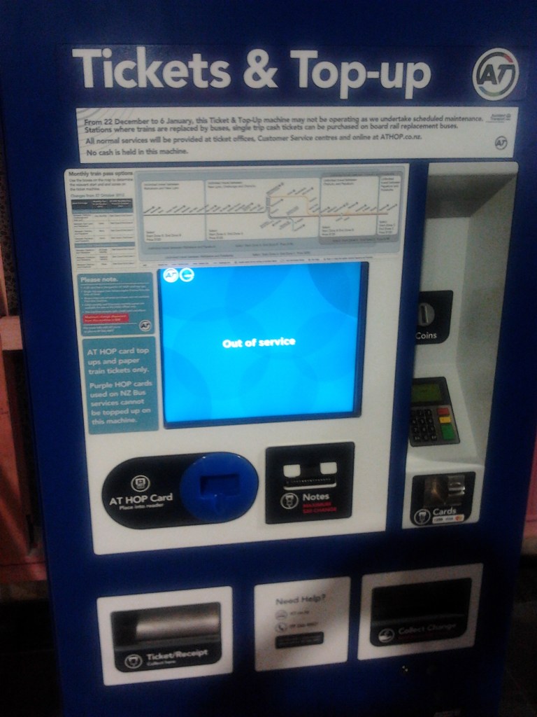 Yes the sole machine was out of order, however tech support had been notified 10mins earlier