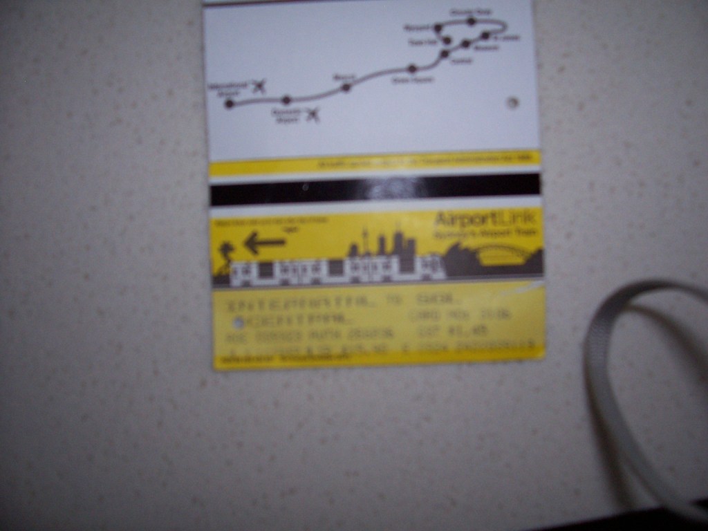 Sydney Heavy Rail Ticket - Airport Line