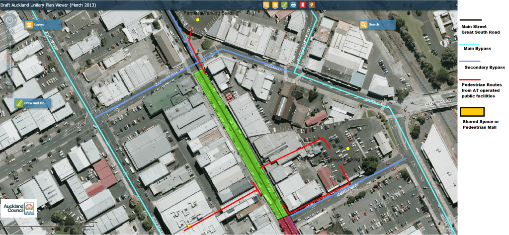 PKA main street ped mall or shared space zone