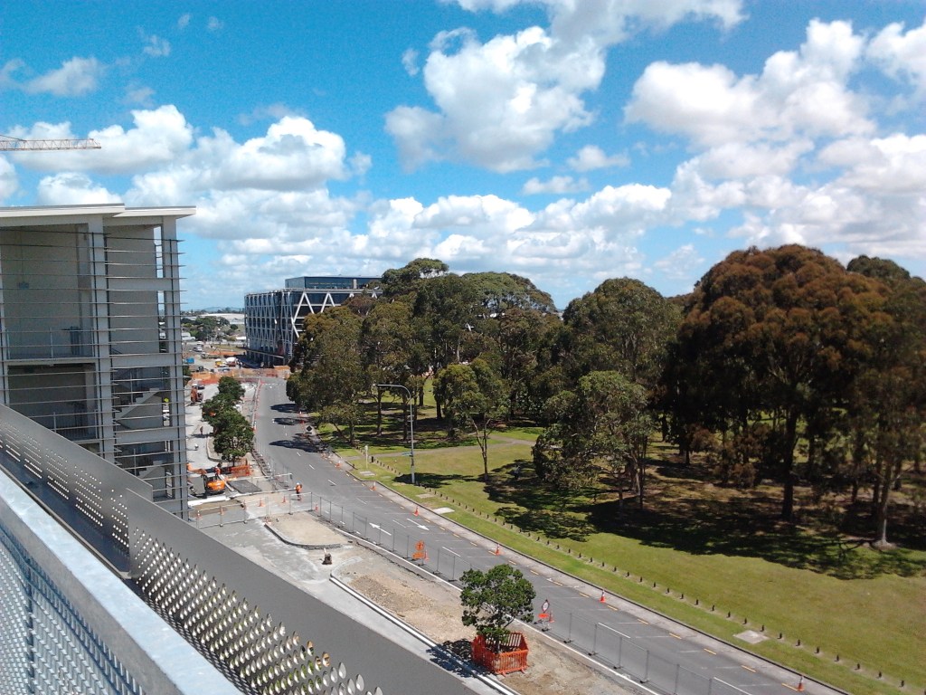 Davis Avenue Boulevard under construction 