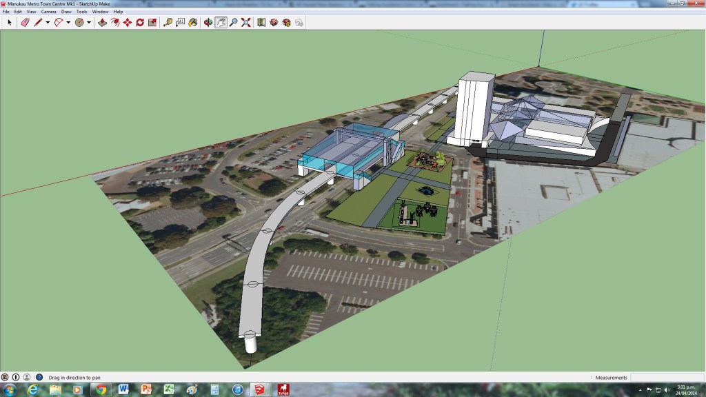 Manukau Mall Station and the Sky Train Line