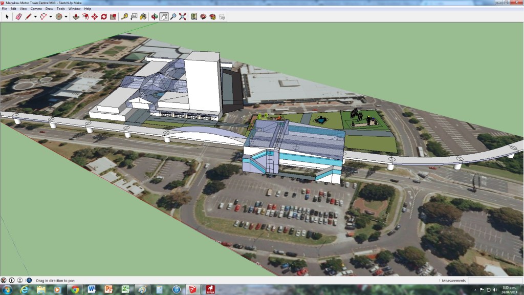 Manukau Mall Station and the Manukau Metro Town Centre  Reference for the Sketch Up Pocket Park: http://land8.com/photo/athens-urban-park-exparking/next?context=user