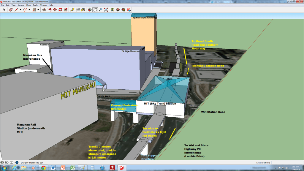 Manukau with Sky Train 2 sky train