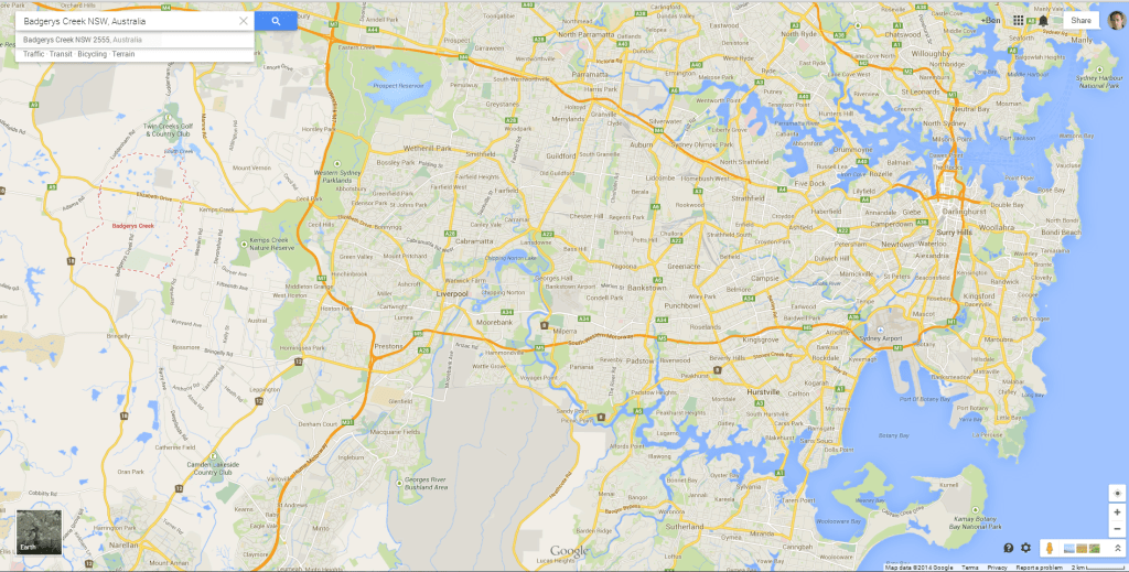 Sydneys new airport location