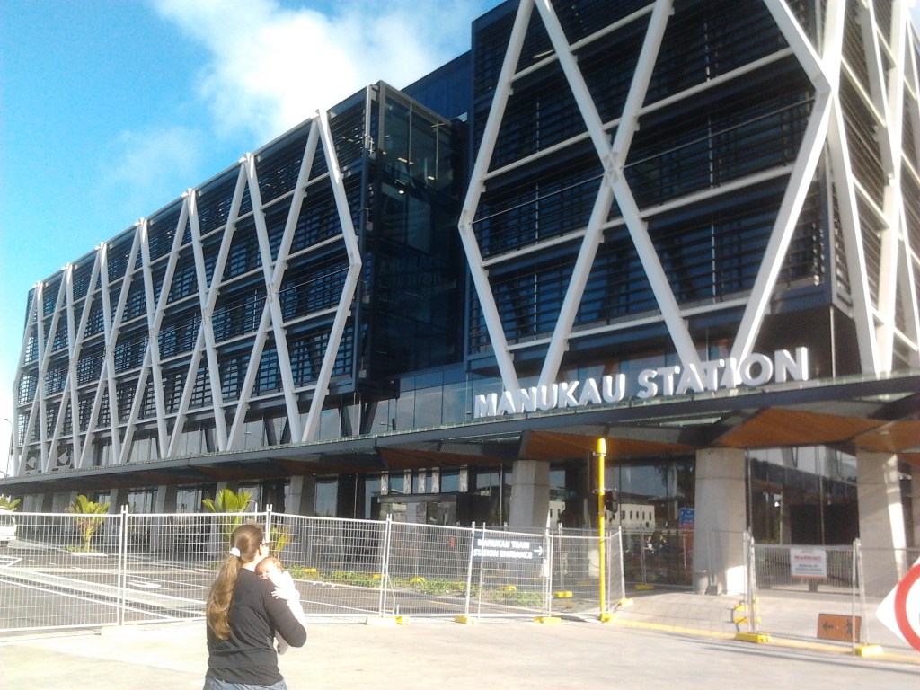 Outside the MIT building and Manukau Station Entrance