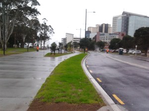 Davis Ave Boulevard To the left is a shared path to the right is a footpath