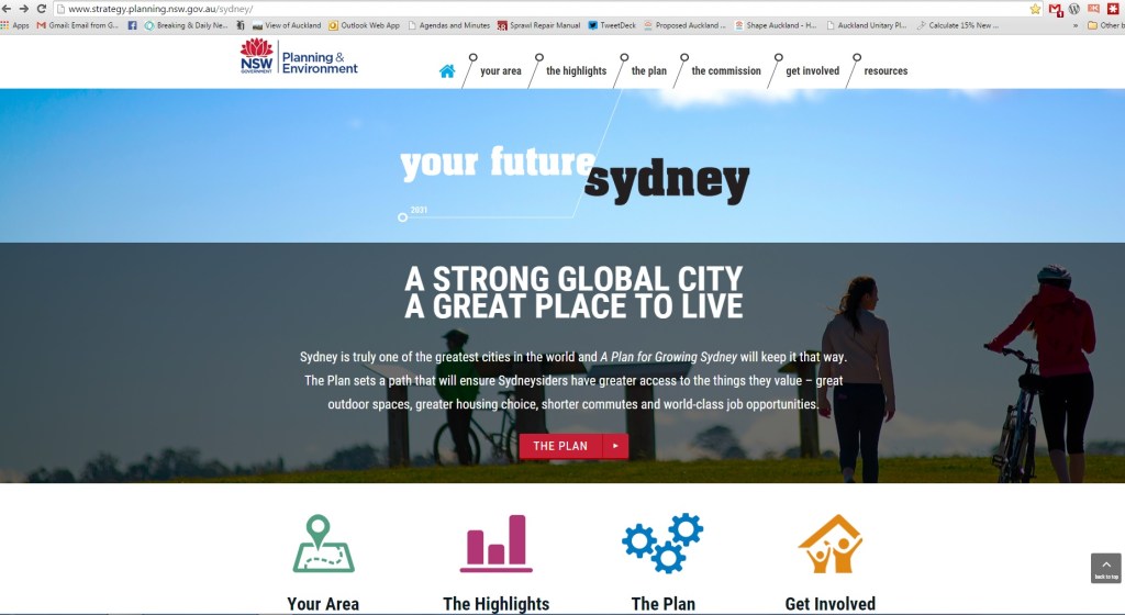 Sydney Plan Front Page http://www.strategy.planning.nsw.gov.au/sydney/