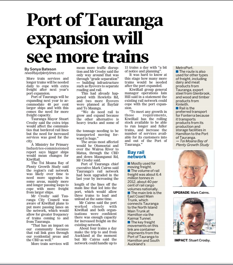 Port of Tauranga Expansion Source: Bay of Plenty Times
