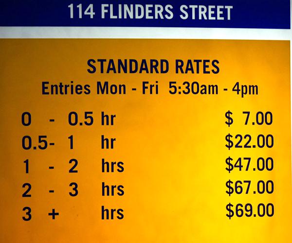 Melbourne Parking Rates