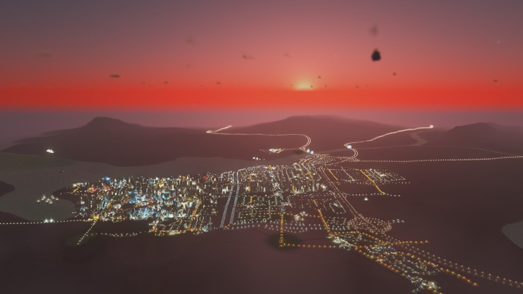 Layton City looking towards the East as the sun rises