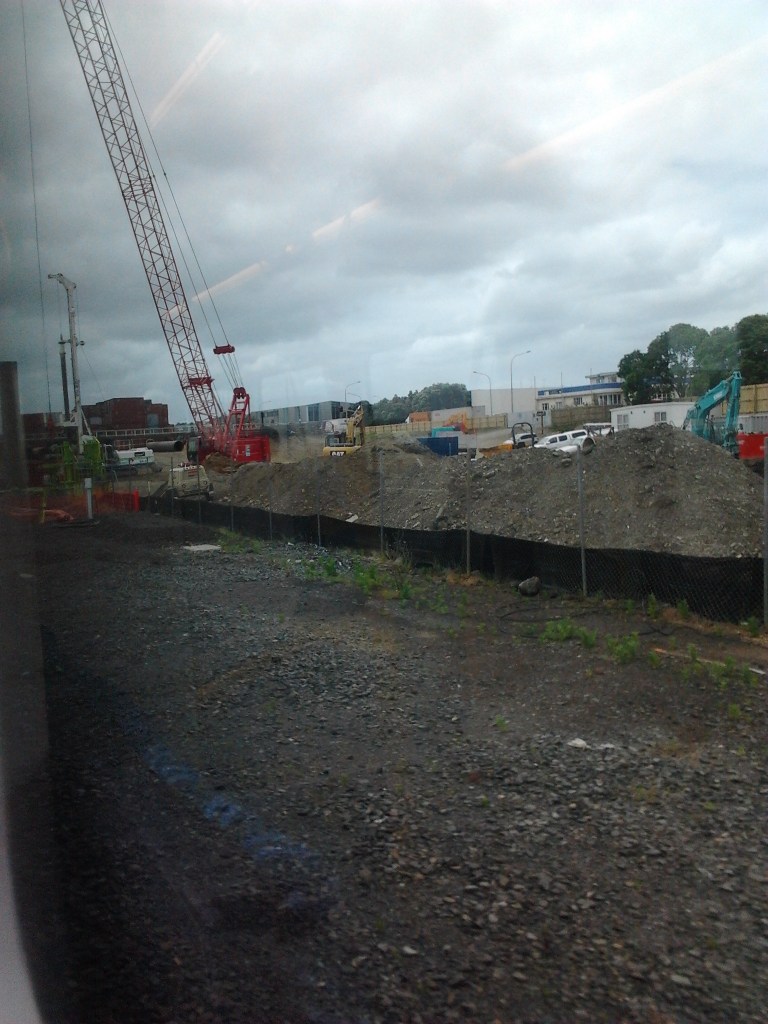 Otahuhu Interchange under construction December 2015