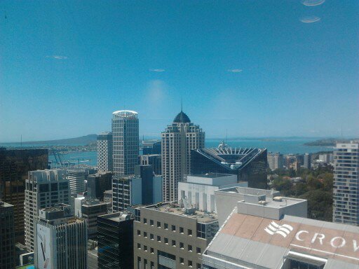 Enjoying the views out of Level 26 of the Council tower