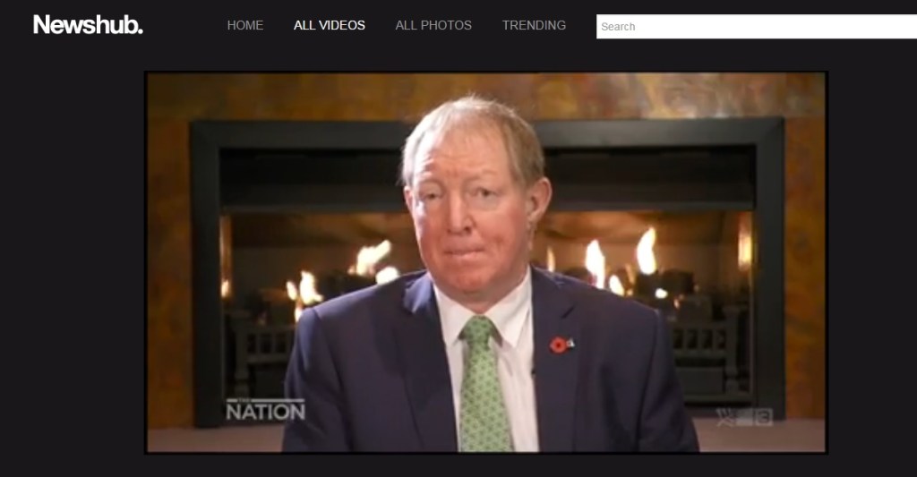 Housing Nick Smith in front of a roaring fire while interview on The Nation. This is while people freeze in substandard homes (or cars)